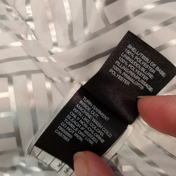 Zella Gray Asymmetrical Zip Funnel Neck PrimaLoft Puffer Vest Women's Medium - Picture 13 of 17